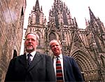 Francis Thackeray y Peter DeMenocal, en Barcelona la semana pasada.