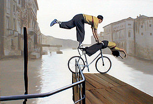  L'amour fou , óleo sobre lienzo, de Ángel Mateo Charris, que se exhibe en la galería My name's Lolita Art.