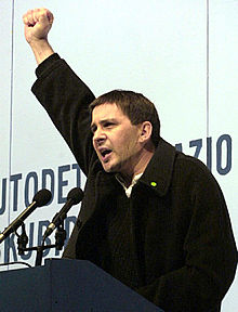 El portavoz de Batasuna, Arnaldo Otegi, el pasado 30 de abril en Bayona.