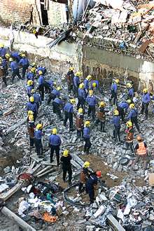 Un muerto en el derrumbe de L'Hospitalet