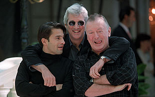 Richard Gere, en el centro, junto a Olivier Martínez (izquierda) y Adrian Lyne, ayer, durante la presentación de  Infiel. 