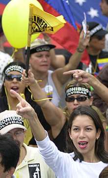 La oposición toma las calles de Caracas