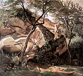  Las rocas de Fontainebleau,  de Corot.