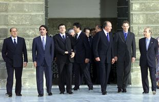 Durante su discurso en la cena de gala, el rey Juan Carlos pidió ayer a los dirigentes de la UE que 
