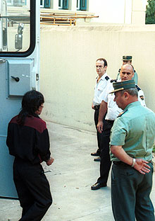 Juan Navarro,  Carapelo , a su llegada ayer a la Audiencia.