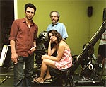 El director de  El otro lado de la cama , Emilio Marínez Lázaro, con los actores Ernesto Alterio y Paz Vega.
