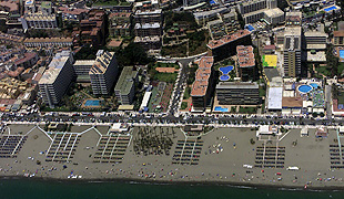 Vista área de la Costa del Sol, tomada la semana pasada.
