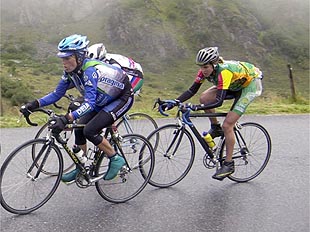 Somarriba, por delante de Stahurskaia durante la etapa de ayer.