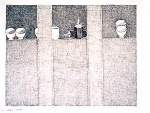  Objetos blancos y negros III,  2001, obra de Cristino de Vera.