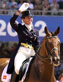 Beatriz Ferrer, tras su actuación del viernes sobre    Beauvolais. 