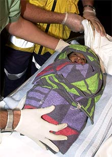 La recién nacida que llegó ayer en patera a Fuerteventura.