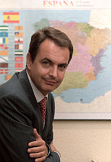 José Luis Rodríguez Zapatero, en su despacho de la sede federal del PSOE en Madrid.