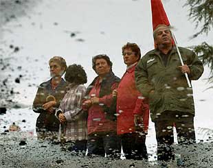 Protesta de trabajadores de Fiat en la fábrica que la compañía tiene en Arese, cerca de Milán.