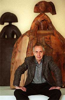 Manolo Valdés, en el Guggenheim de Bilbao.