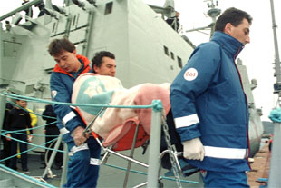 Rescate agónico tras hora y media en el agua
