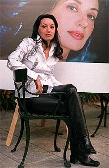 La cantante Luz Casal, ayer en Madrid.