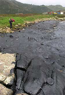 Aspecto de la playa de Santa Mariña, en Camelle
