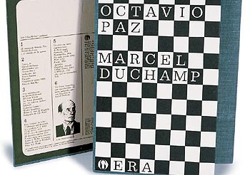    Marcel Duchamp  (1968), de Octavio Paz, diseñado por Vicente Rojo (Era, México).