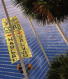 Protesta en la Conferencia de Ramsar