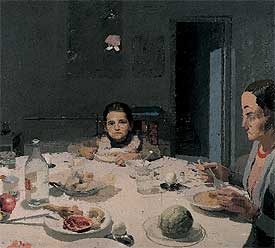  La cena , de Antonio López, uno de los cuadros de la exposición  Comer o no comer. 
