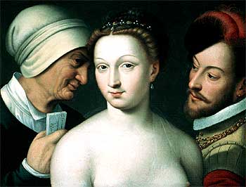 El cuadro  La carta amorosa,  de Françoise Clouet (Museo Thyssen-Bornemisza), que figura en la exposición  Arte y poesía. 