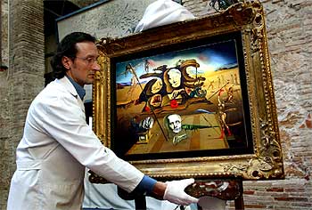 La obra de Dalí adquirida por la Fundación Gala-Salvador Dalí, retratada ayer.