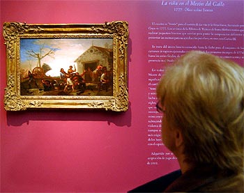 Al fondo,  La riña en el Mesón del Gallo,  de Goya.