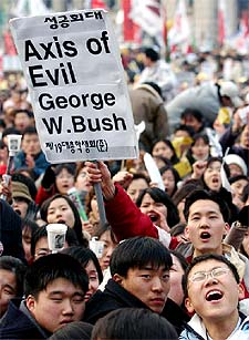 Los jóvenes surcoreanos, contra EE UU