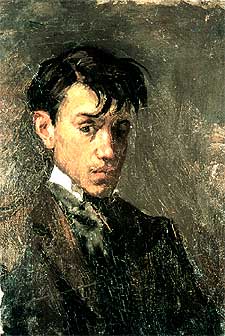  Autorretrato,  Pablo Ruiz Picasso, 1896.