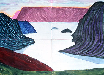  Kamoyvraer  (2002), de David Hockney, en la galería Annely Juda, de Londres.