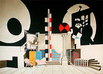 Decorado para la ópera  Madame Butterfly,  de Puccini, realizado por Roman Clemens en 1933.