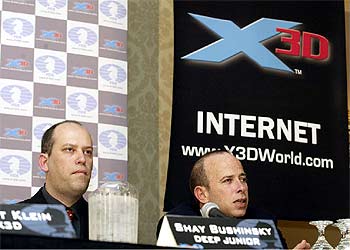 Shay Bushinsky (a la izquierda) y Amir Ban, los programadores de  Deep Junior. 