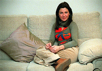 Sara Baras, en su casa de Madrid.