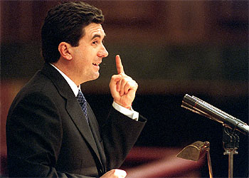 El ministro de Medio Ambiente, Jaume Matas, en una comparecencia en el Congreso.