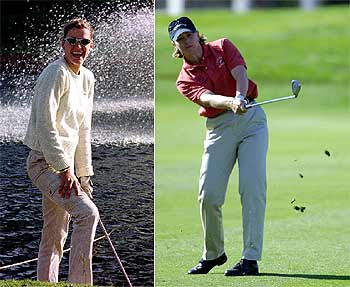 Paula Martí (a la izquierda) y Annika Sorenstam.