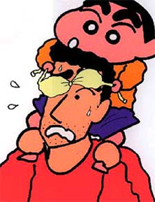 Fotograma de la serie animada  Shin-Chan. 