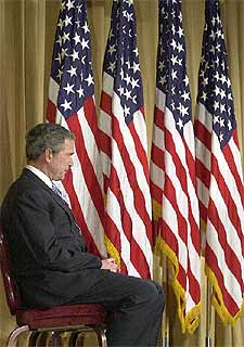 El presidente Bush, en un acto en la madrugada de ayer.