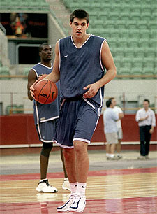 Felipe Reyes, en un entrenamiento.