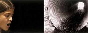 'Del uso' (2002), imagen de uno de los vídeos de Perejaume en los que surgen sonidos a través de personajes.