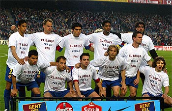 EL BARÇA, POR LA PAZ.