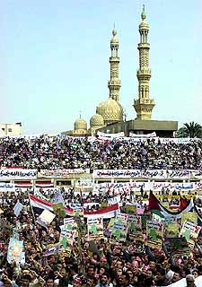 Manifestación en Egipto