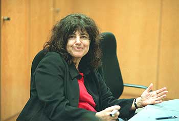 Mary Kaldor, durante su estancia en Madrid.