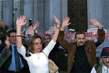 Marcha silenciosa hacia el Congreso.