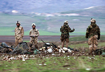 Soldados estadounidenses en el Kurdistán iraquí.