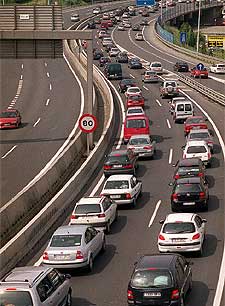 Tráfico denso pero ningún accidente grave