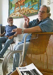 Raúl Rivero, en la presentación de la revista  De Cuba , en enero de este año.