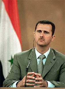 El presidente sirio, Bachar el Asad, en mayo de 2001.