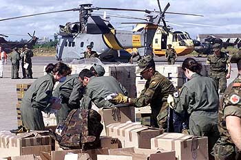 Militares españoles en una misión en Mozambique.