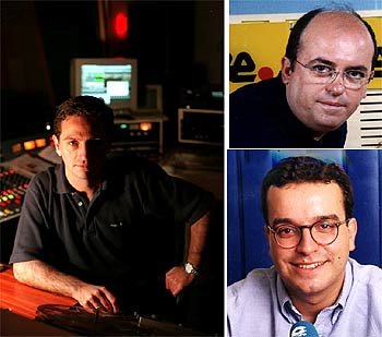 Roberto Sánchez (izquierda), Manolo HH (arriba) y Enrique Campo.