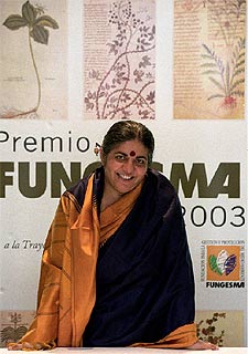 Vandana Shiva, en Madrid.